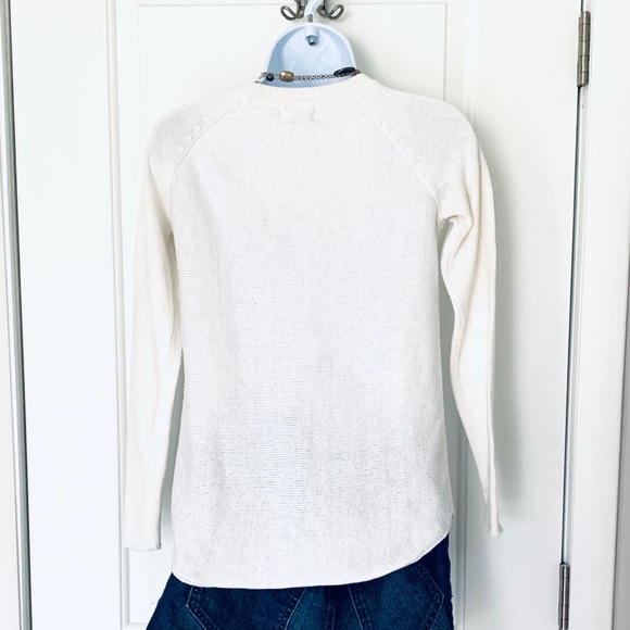 🎉HP🎉 Off-white raglan-sleeve curved-hem sweater Size SP - Picture 2 of 5
